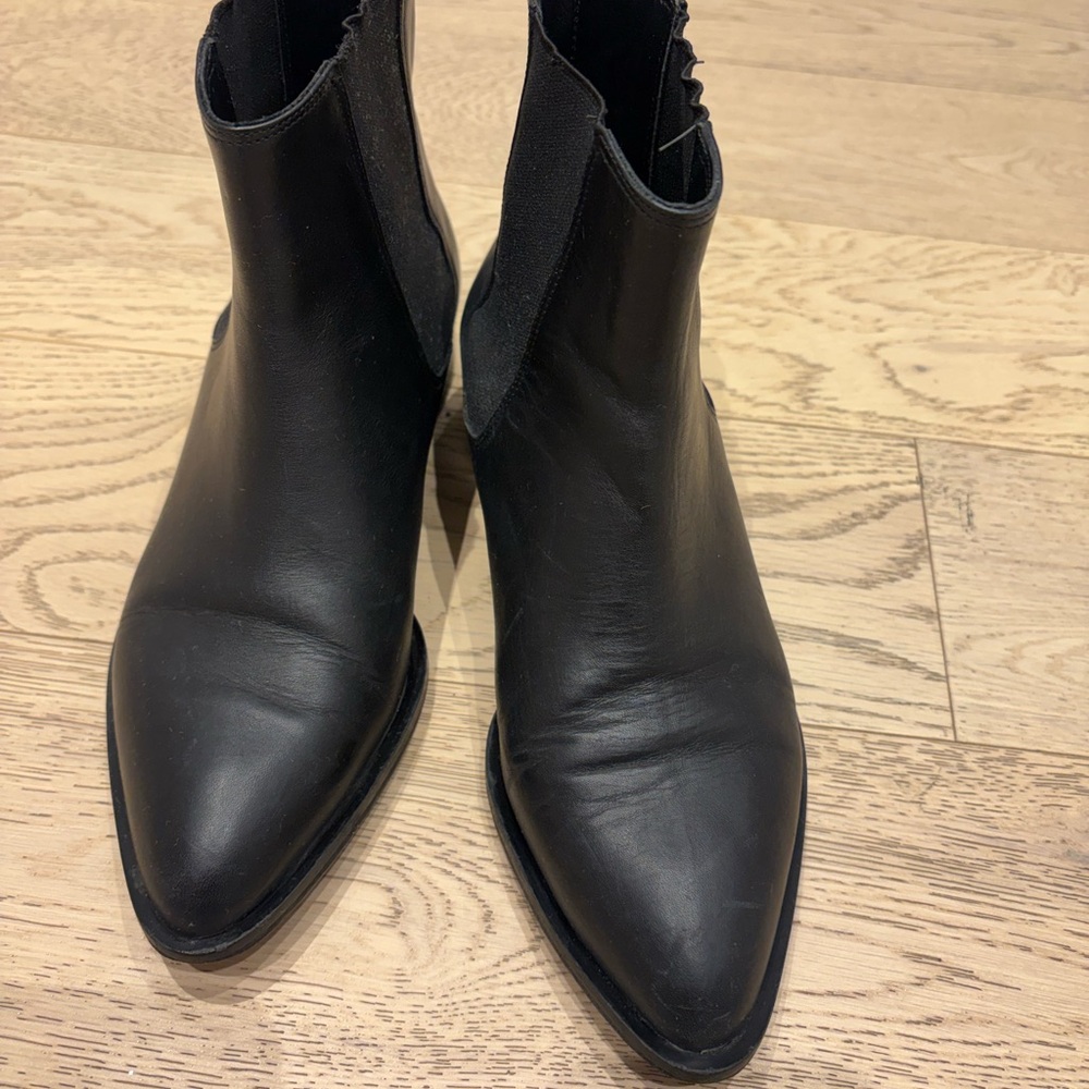 Vince Leather Ankle Boots